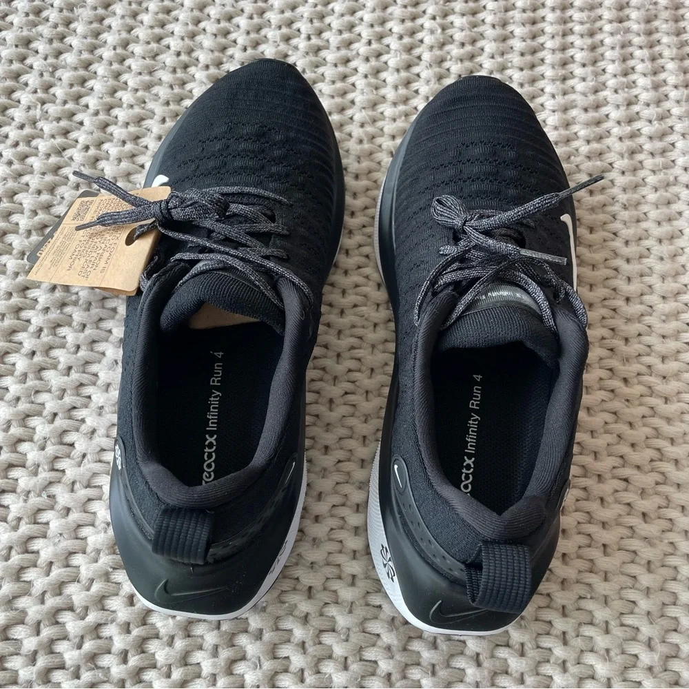 NWT Black Nike Reactx Infinity Run 4 Sneakers - Picture 6 of 6